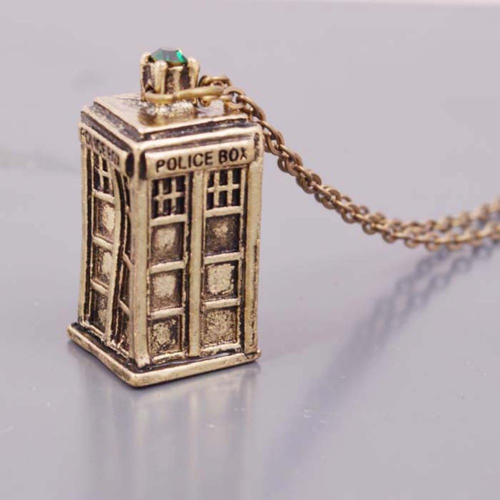 Tardis Police Box Pendant Charm with chain Unisex
